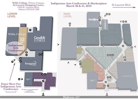 st laurent shopping centre map